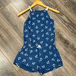 Nautica nautical romper, blue size 10